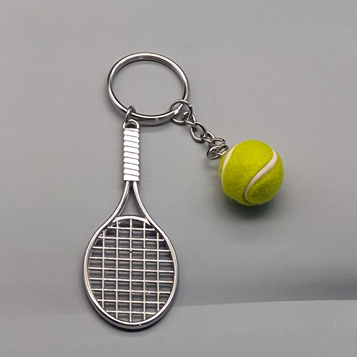 Tennis Keychain Mini Metal Tennis Keychains Cute Tennis Racket Ball Keychain Perfect Gifts thumbnail 6