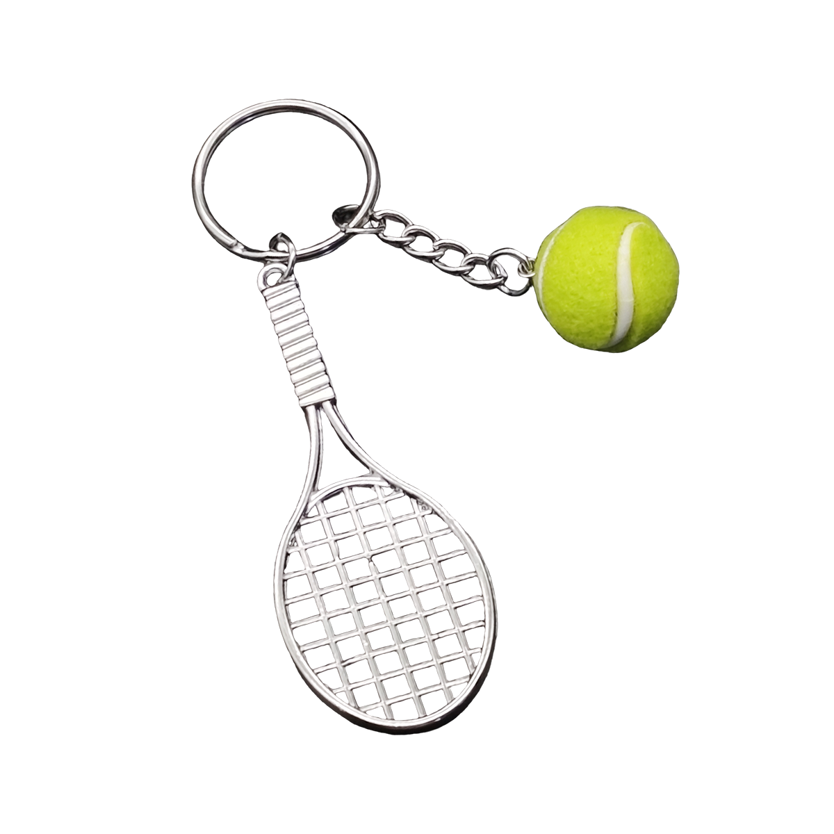 Tennis Keychain Mini Metal Tennis Keychains Cute Tennis Racket Ball Keychain Perfect Gifts thumbnail 9