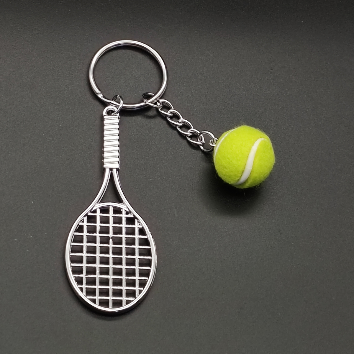 Tennis Keychain Mini Metal Tennis Keychains Cute Tennis Racket Ball Keychain Perfect Gifts thumbnail 5