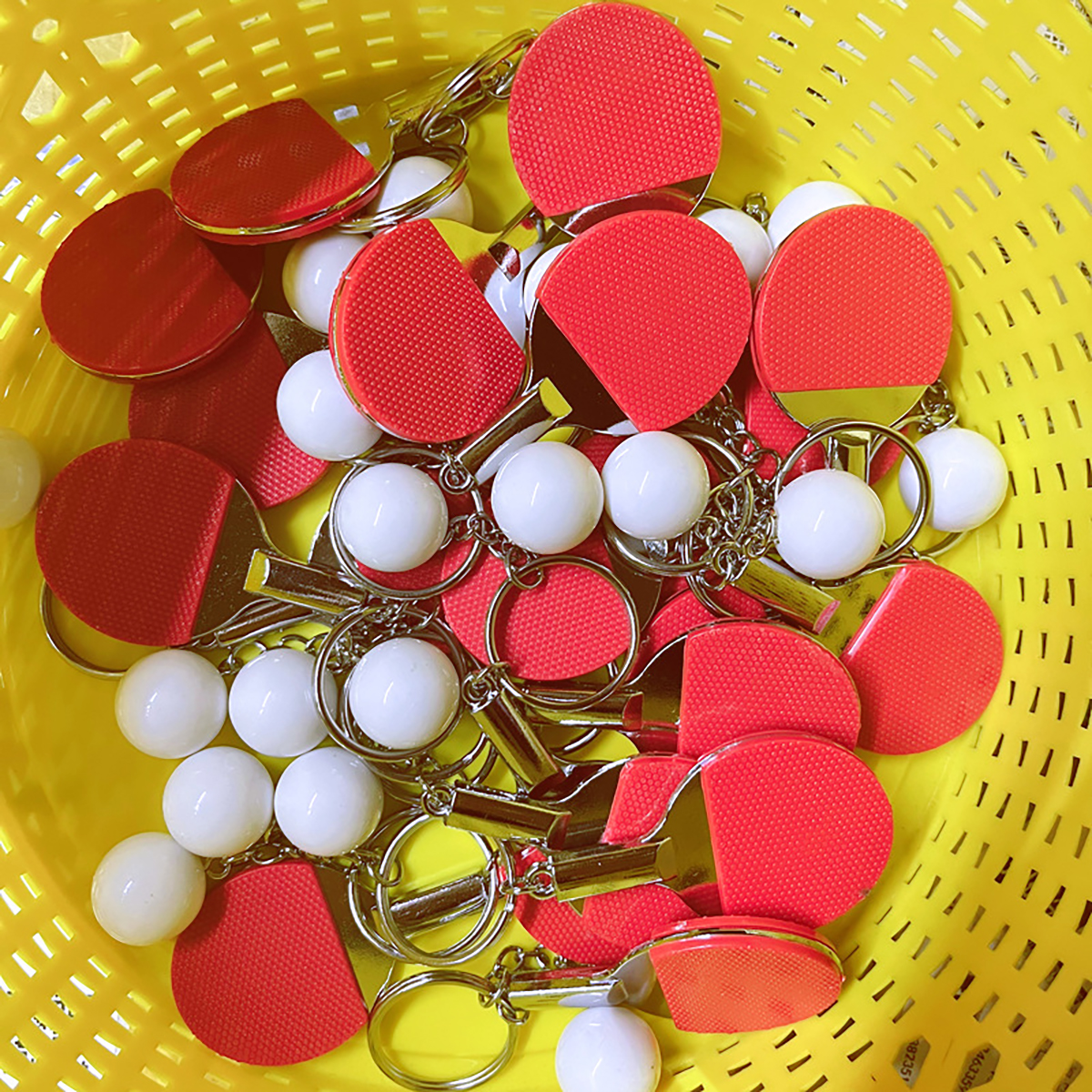 Table Tennis Keychain, Mini Pingpong Keyrings with Table Tennis Racket Sports Keyring for Bags Backpack thumbnail 5