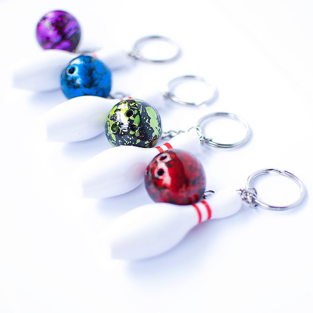 Mini Cute Bowling Keychains, Bowling Ball Charm for Bowling Lover thumbnail 7