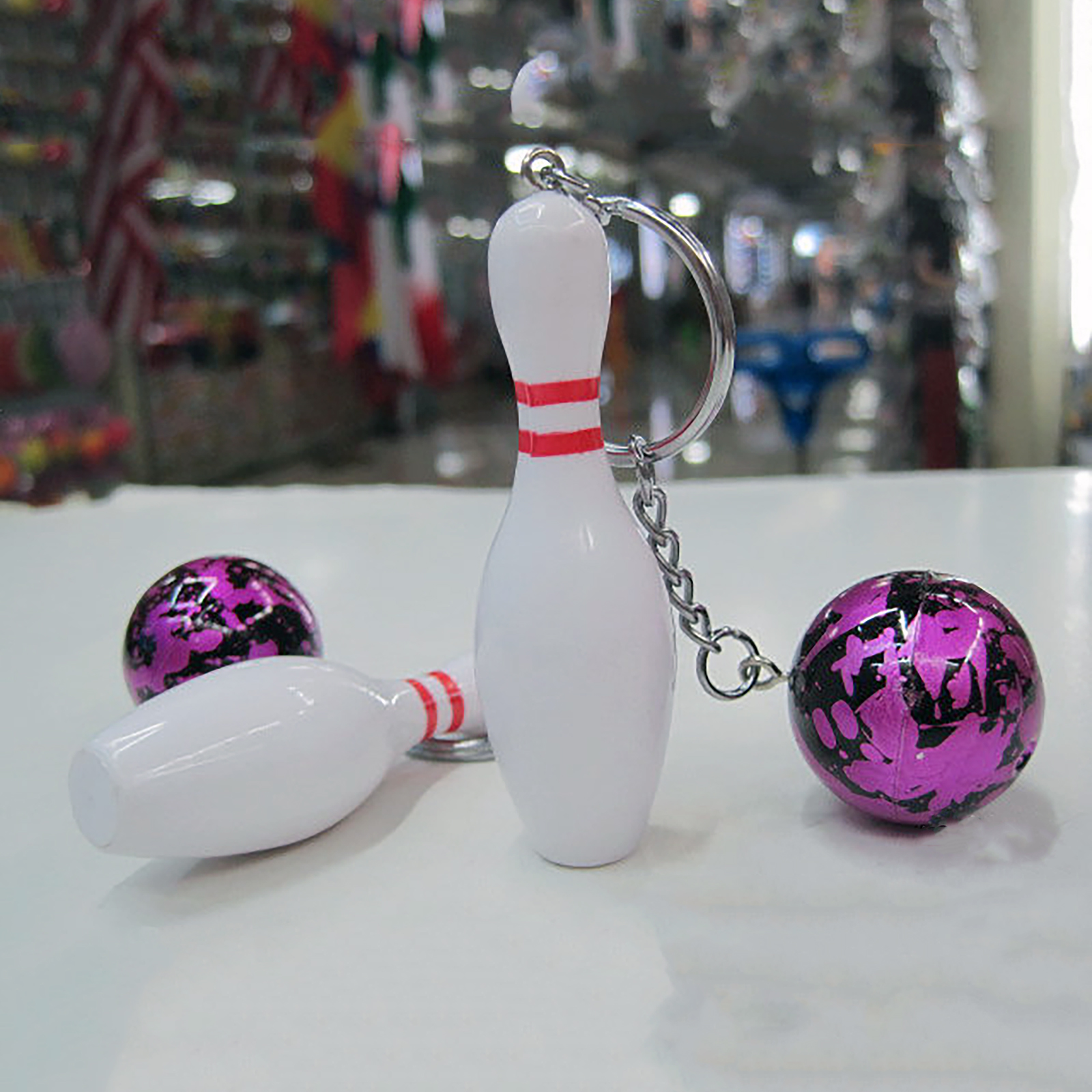 Mini Cute Bowling Keychains, Bowling Ball Charm for Bowling Lover thumbnail 3