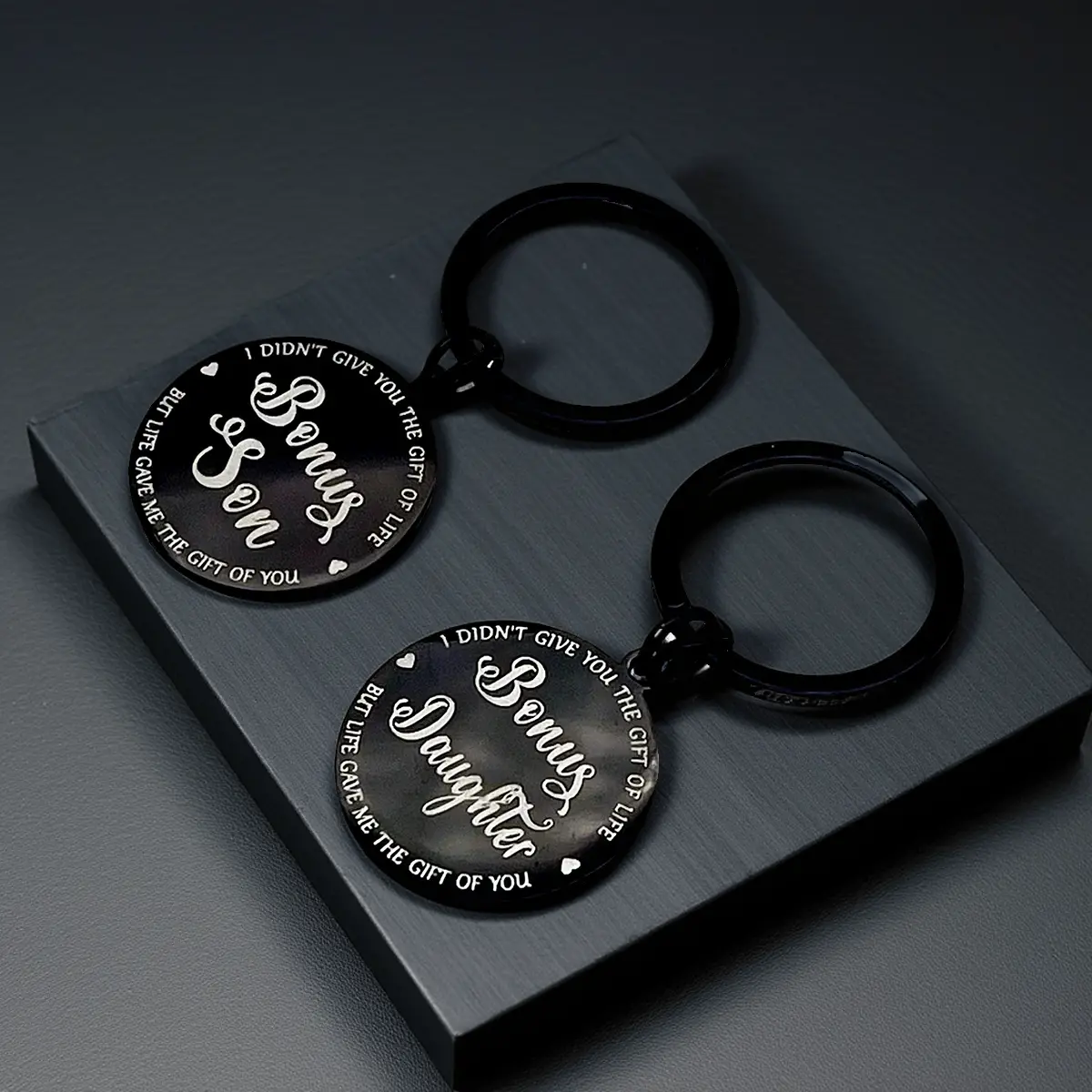 Metal Bonus Son Daughter Keychains Gift for Son Daughter