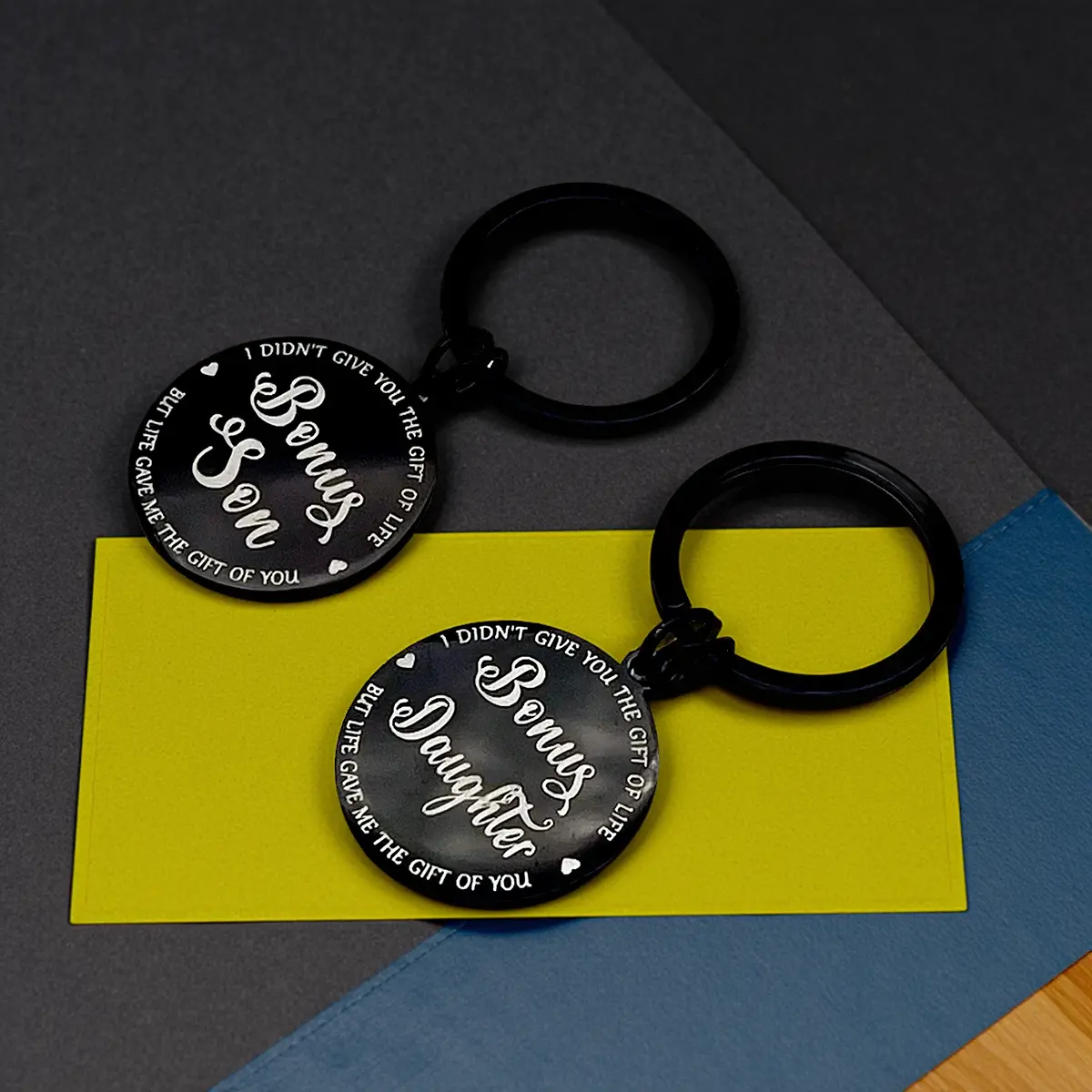 Metal Bonus Son Daughter Keychains Gift for Son Daughter thumbnail 4