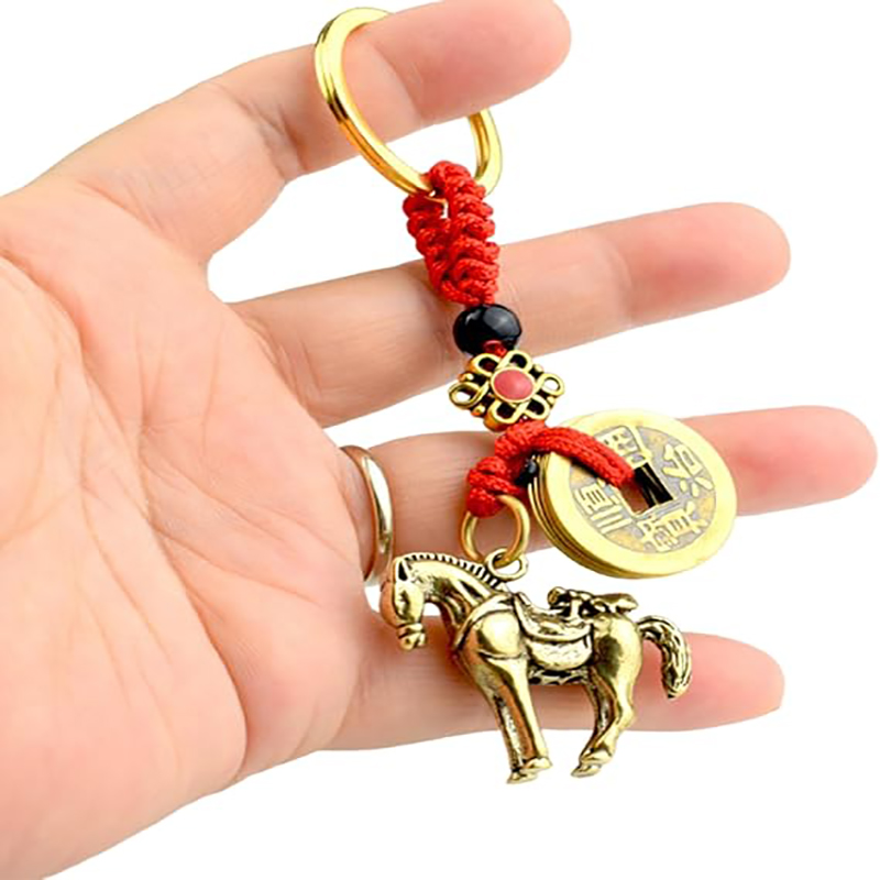 Horse Keychains Chinese New Year Horse Keyholder Feng Shui Hanging Pendants for Keys thumbnail 6
