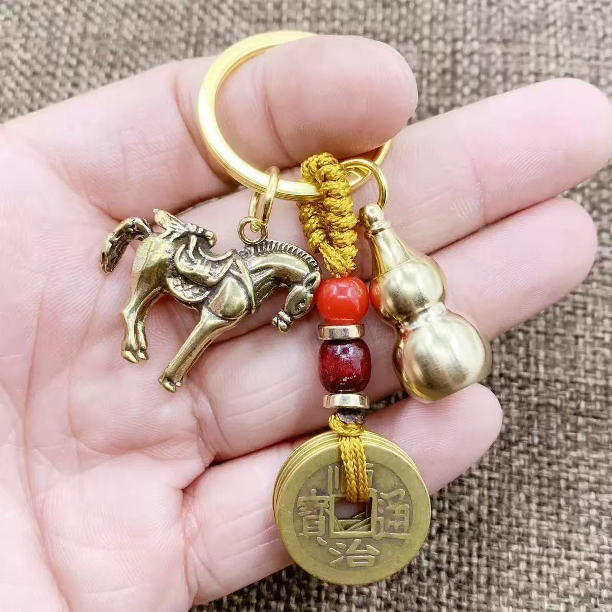 Horse Keychains Chinese New Year Horse Keyholder Feng Shui Hanging Pendants for Keys thumbnail 9