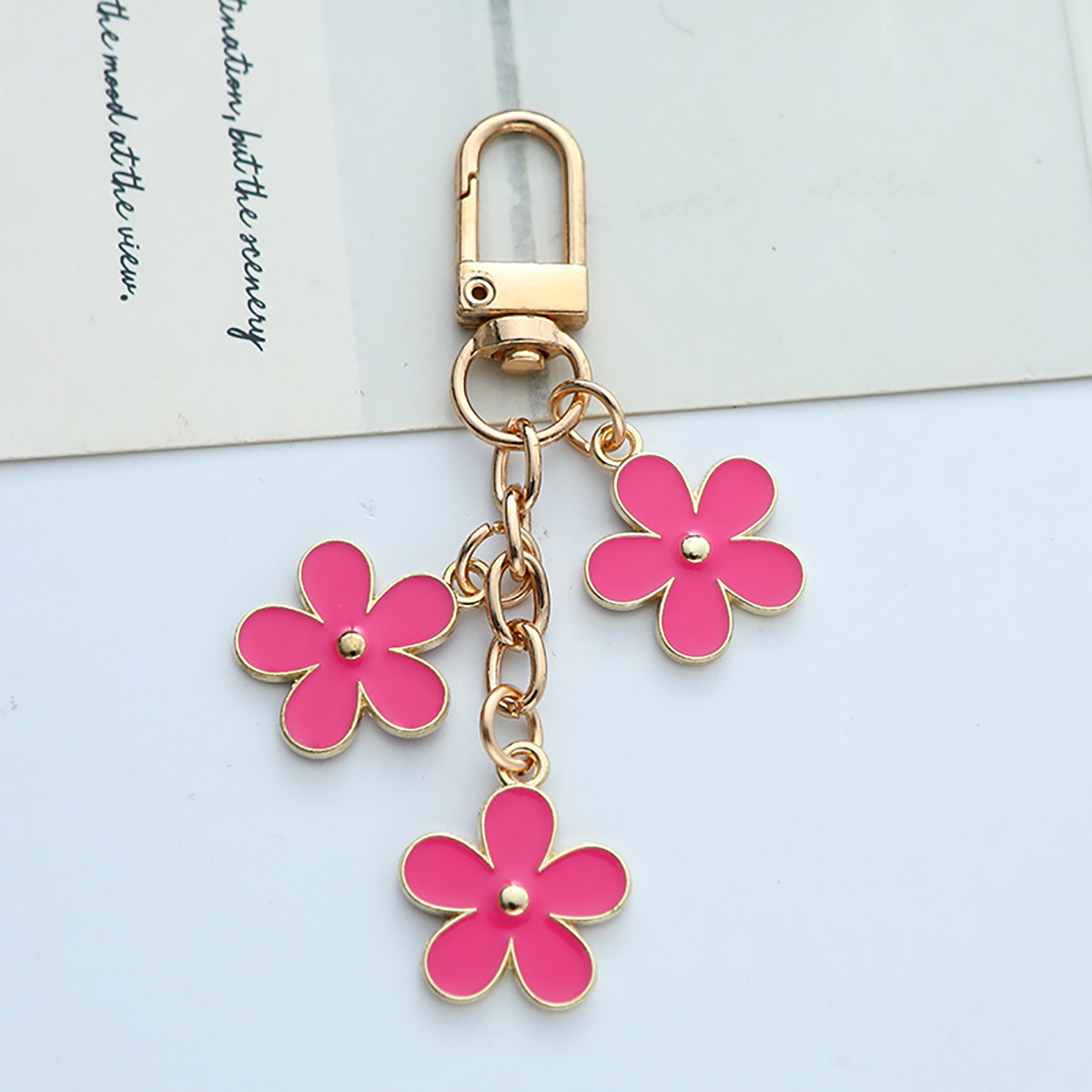 Creative Daisy Flower Keychain Pendant Charm thumbnail 8