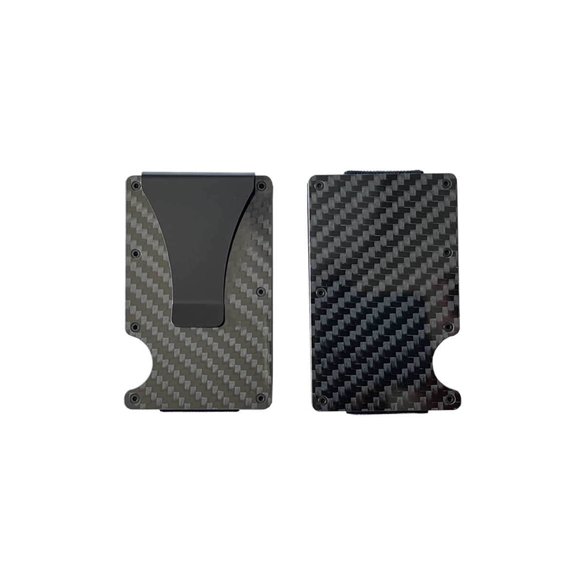 Slim Carbon Fiber Aluminum Credit Card Holder With Money Clip