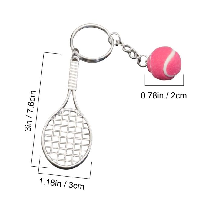 The Size of Tennis Keychain