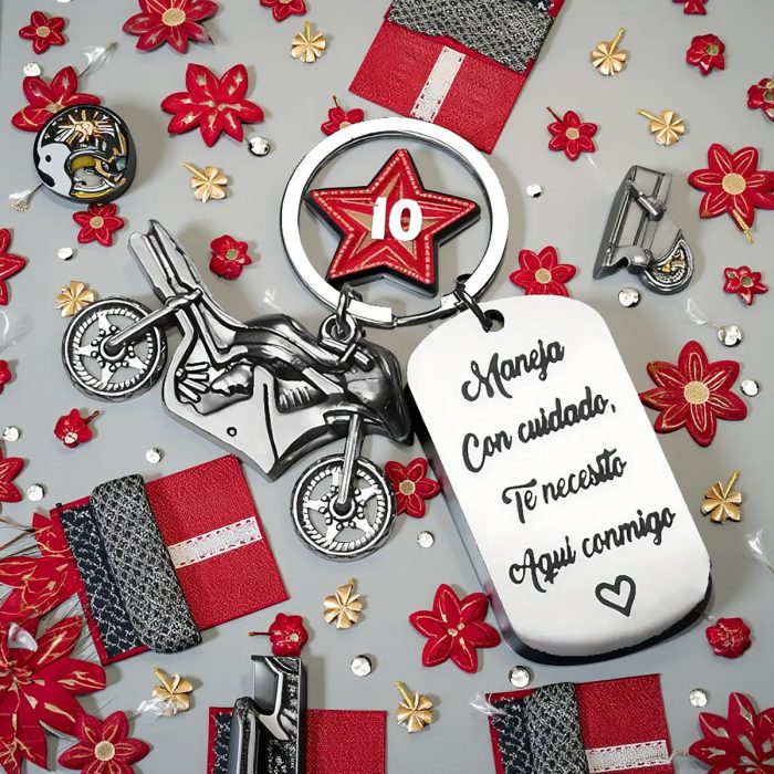 maneja con cuidado te necesito aqui conmigo keychains