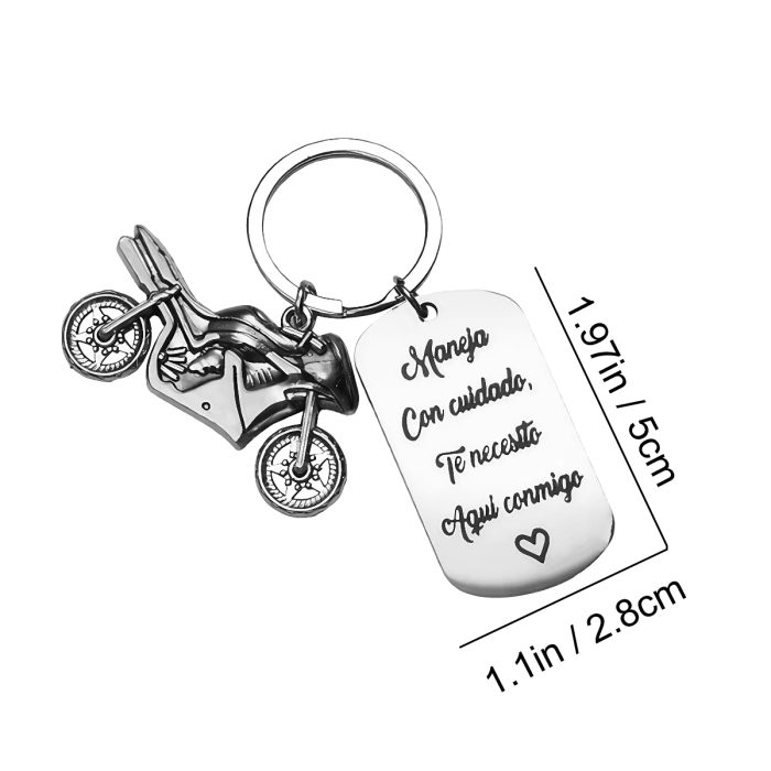 maneja con cuidado te necesito aqui conmigo keychains