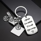 maneja con cuidado te necesito aqui conmigo keychains