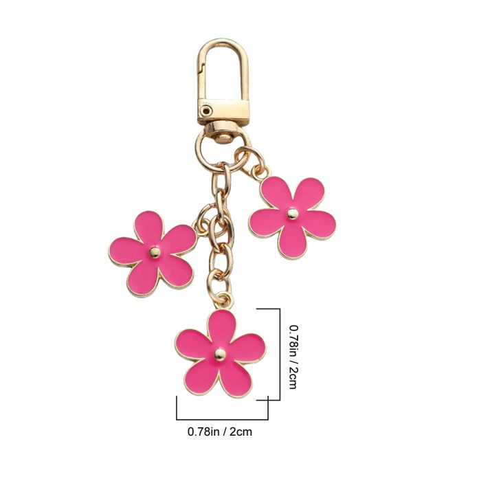 Creative Cherry Blossom Flower Keychain Pendant Charm