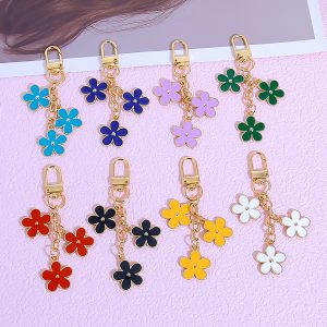 Creative Cherry Blossom Flower Keychain Pendant Charm