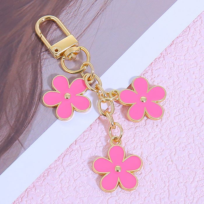 Creative Cherry Blossom Flower Keychain Pendant Charm