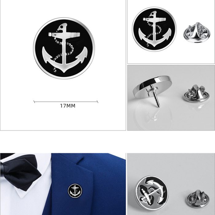 anchor brooch badge